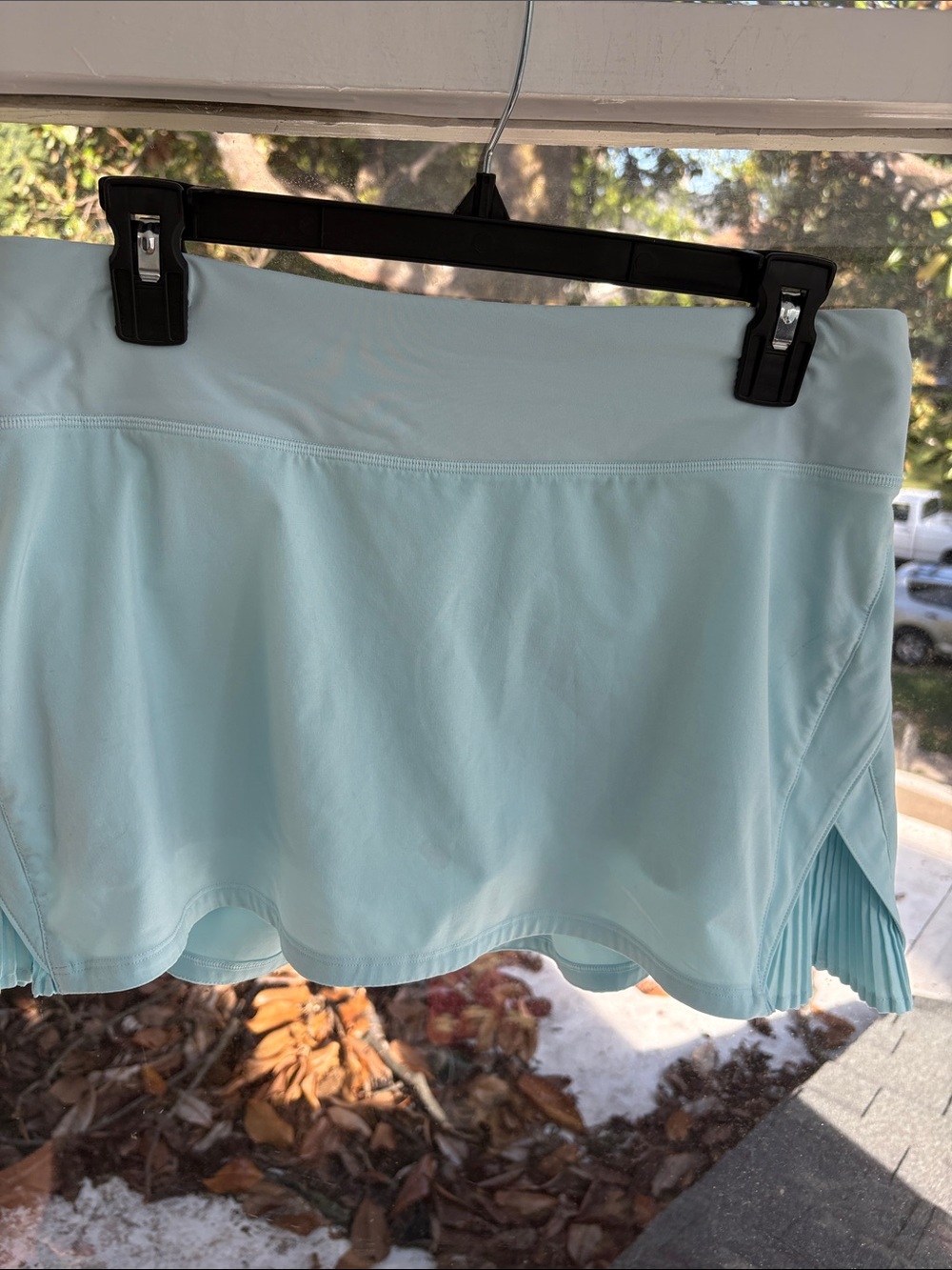 lululemon athletica Pale Aqua Pleated Side Skort-Size 6R
